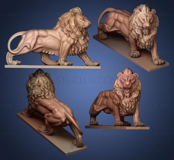 3D model lion agressive (STL)